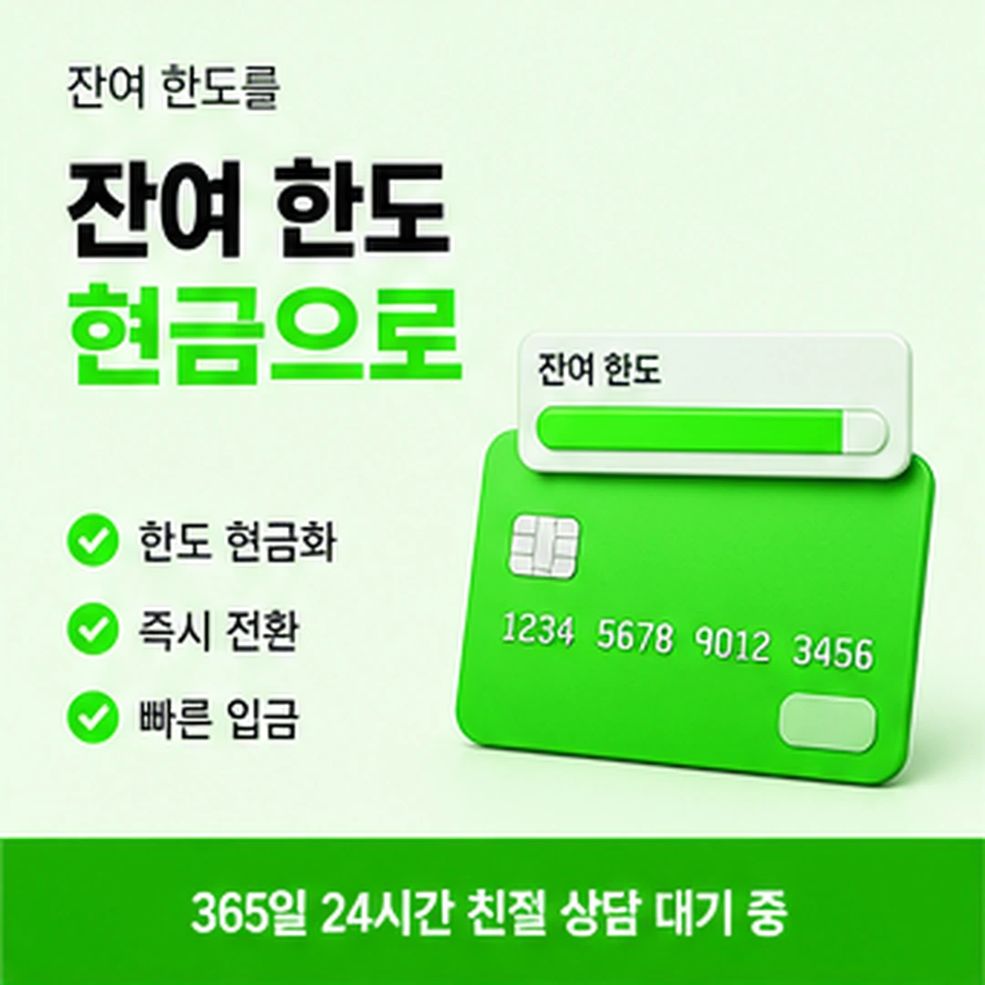 다음머니 인천카드깡 한도 항목 구분 안내 배너